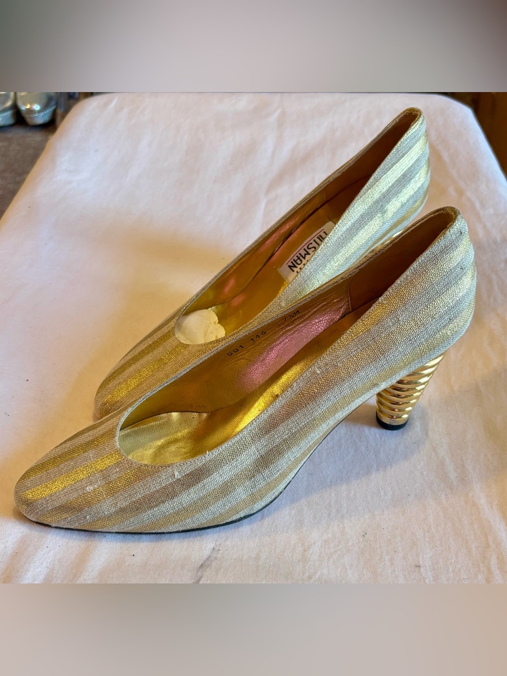 Timothy Hitsman Atlantic C Goldstripe Linen Heels